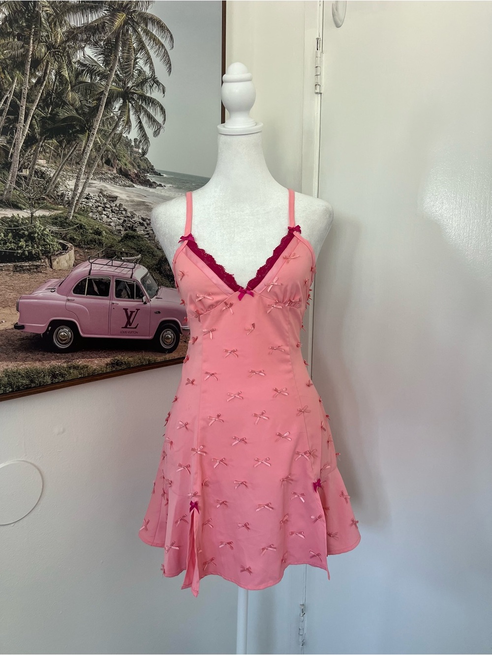Betsey Johnson Bow Detail Mini Dress